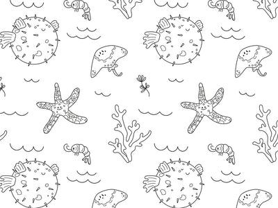 Pleasant Puffer Marine Life Vinyl Wrap Pattern~Rwraps Series 914 Digitally Printed Vinyl Wrap~0