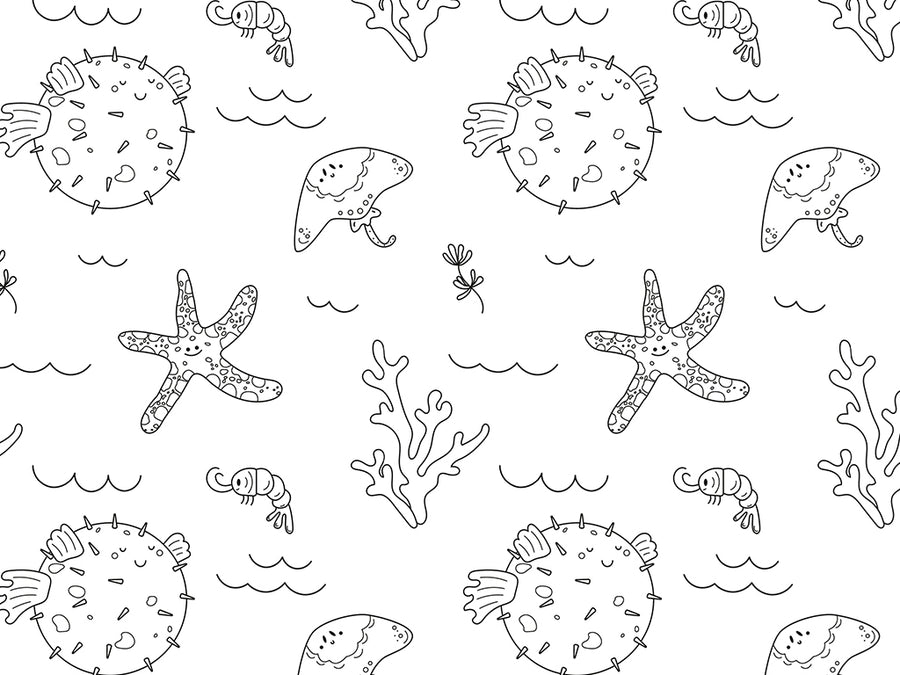 Pleasant Puffer Marine Life Vinyl Wrap Pattern~Rwraps Series 914 Digitally Printed Vinyl Wrap~0