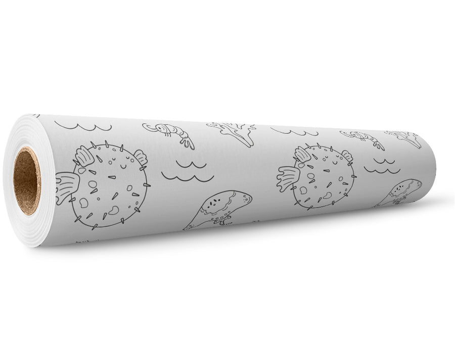 Pleasant Puffer Marine Life Wrap Film Wholesale Roll~Rwraps Series 914 Digitally Printed Vinyl Roll~5