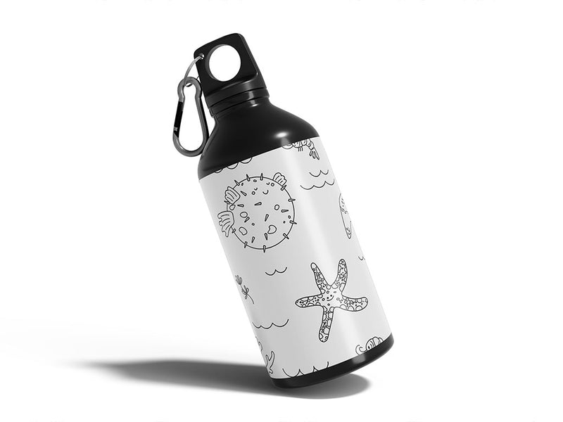 pleasant puffer salt water Water Bottle DIY Stickers
