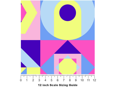 Pleasure Boat Mosaic Vinyl Film Pattern Size 12 inch Scale~Rwraps Pleasure Boat Mosaic Sizing Chart~2