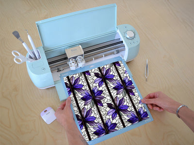 plucking petals stained glass Cricut Compatible Vinyl