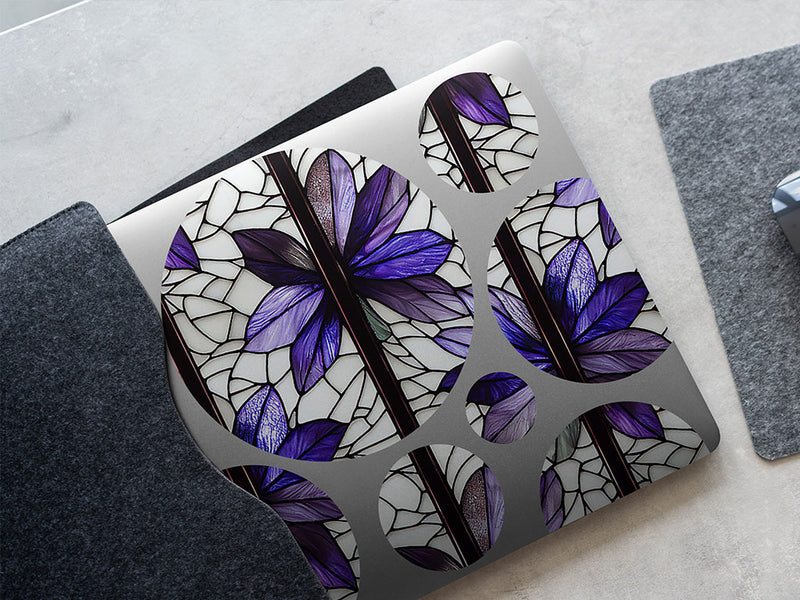 plucking petals stained glass DIY Laptop Stickers