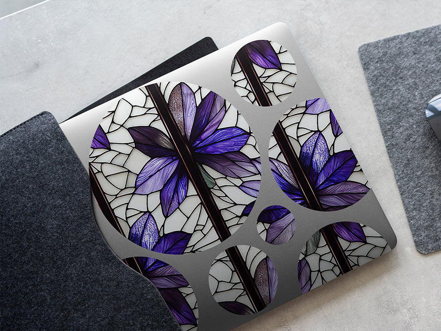 plucking petals stained glass DIY Laptop Stickers