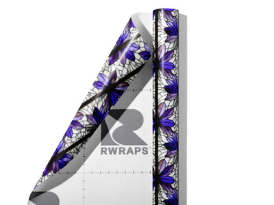 Plucking Petals Stained Glass Wrap Film Sheets~Rwraps Series 914 Plucking Petals Stained Glass Scrolled Sheet~3