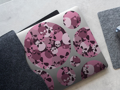 plum calvaria skull and bones DIY Laptop Stickers