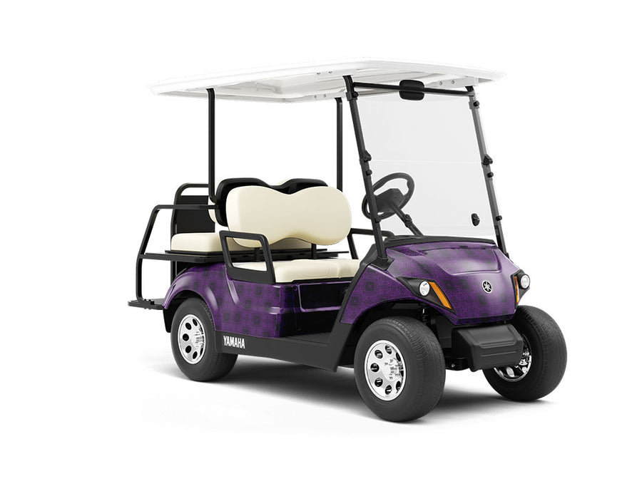 Plum Formations Mosaic Wrapped Golf Cart