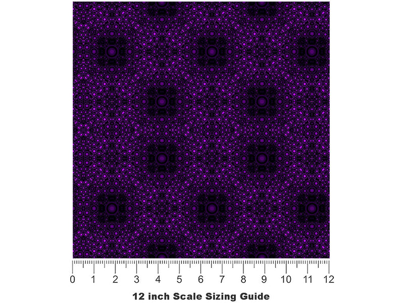 Plum Formations Mosaic Vinyl Film Pattern Size 12 inch Scale~Rwraps Plum Formations Mosaic Sizing Chart~2