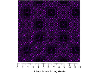 Plum Formations Mosaic Vinyl Film Pattern Size 12 inch Scale~Rwraps Plum Formations Mosaic Sizing Chart~2