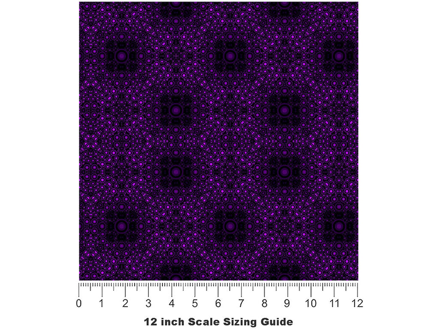 Plum Formations Mosaic Vinyl Film Pattern Size 12 inch Scale~Rwraps Plum Formations Mosaic Sizing Chart~2