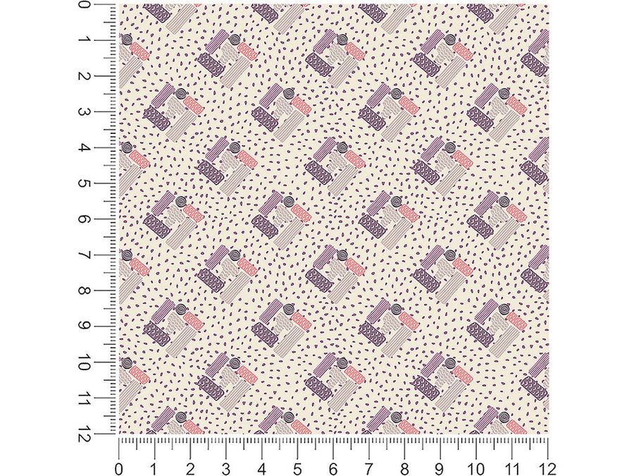 plum pudding abstract geometric 1ft x 1ft Craft Sheets