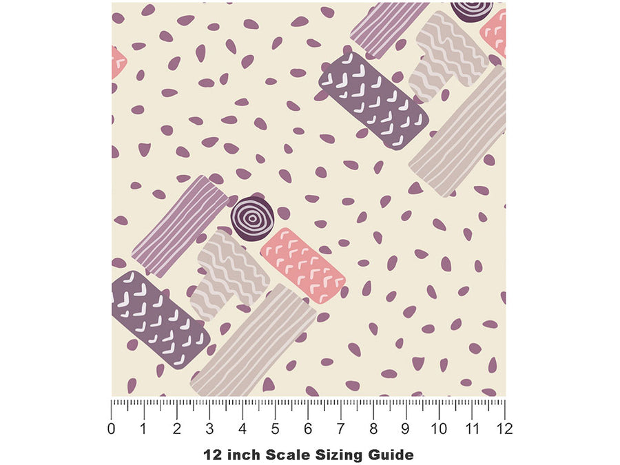 Plum Pudding Abstract Vinyl Film Pattern Size 12 inch Scale~Rwraps Plum Pudding Abstract Sizing Chart~2