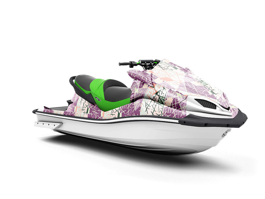 Plum Pudding Art Deco Jet Ski Vinyl Customized Wrap