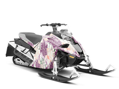 Plum Pudding Art Deco Custom Wrapped Snowmobile