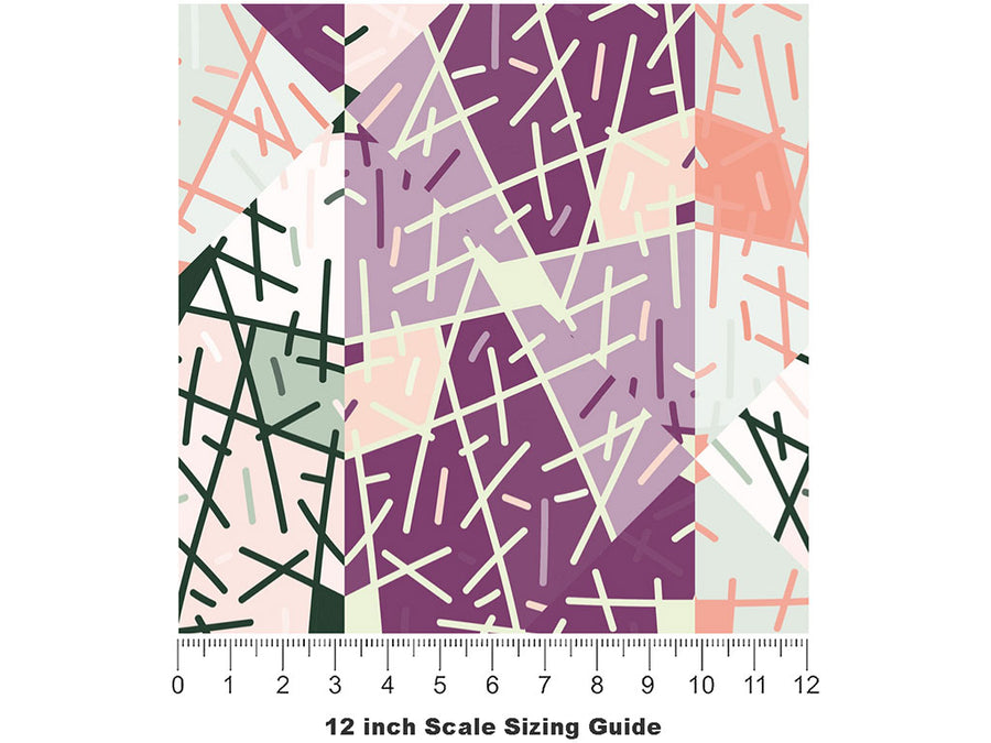 Plum Pudding Art Deco Vinyl Film Pattern Size 12 inch Scale~Rwraps Plum Pudding Art Deco Sizing Chart~2