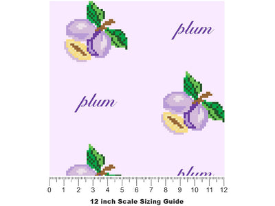 Pluxel  Fruit Vinyl Film Pattern Size 12 inch Scale~Rwraps Pluxel  Fruit Sizing Chart~2