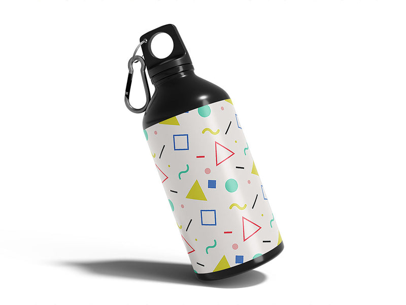pocket lint abstract geometric Water Bottle DIY Stickers