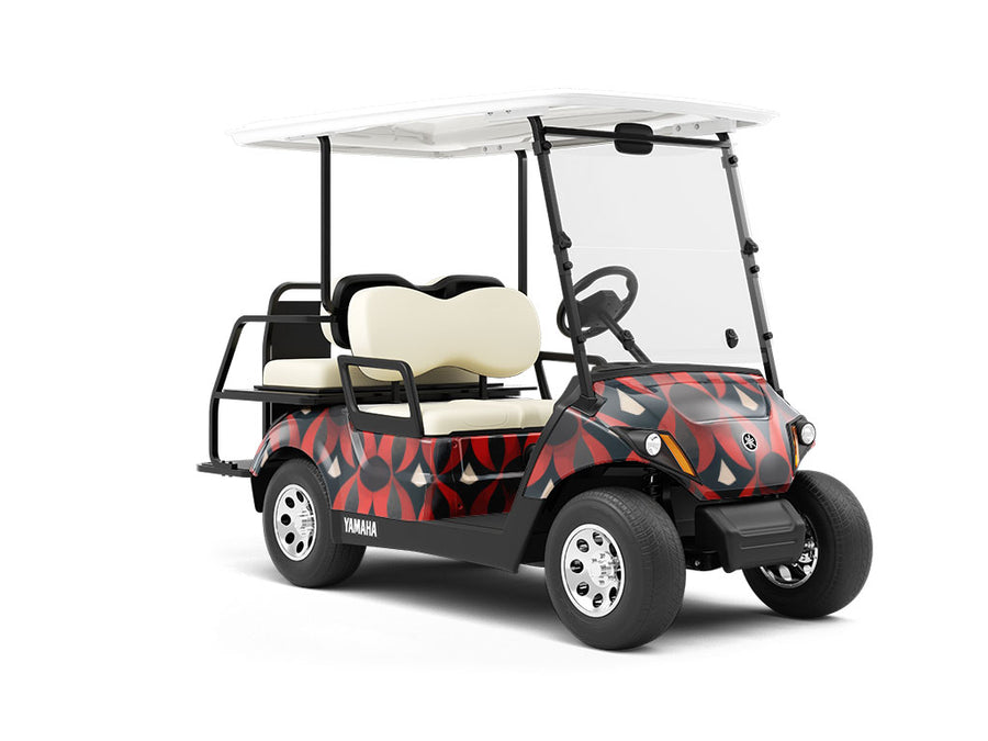 Poison Petals Art Deco Wrapped Golf Cart