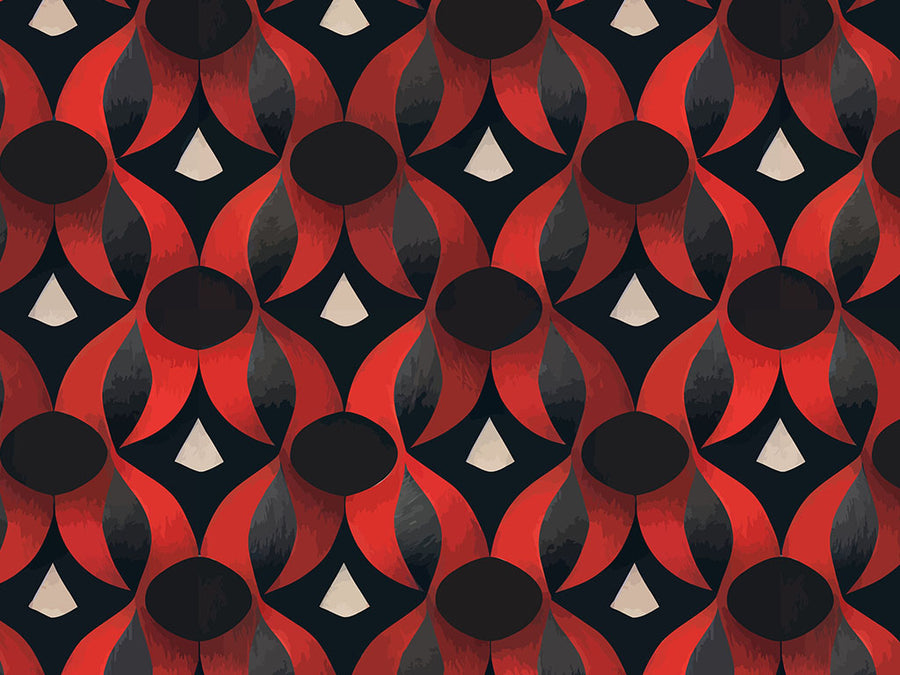 Poison Petals Art Deco Vinyl Wrap Pattern~Rwraps Series 914 Digitally Printed Vinyl Wrap~0