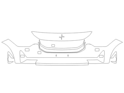 2 Avery Dennison Clear Bra Bumper Precut PPF Diagram