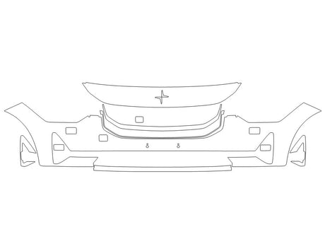 2 Avery Dennison Clear Bra Bumper Precut PPF Diagram