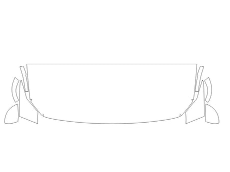 2 3M Clear Bra Hood Precut PPF Diagram