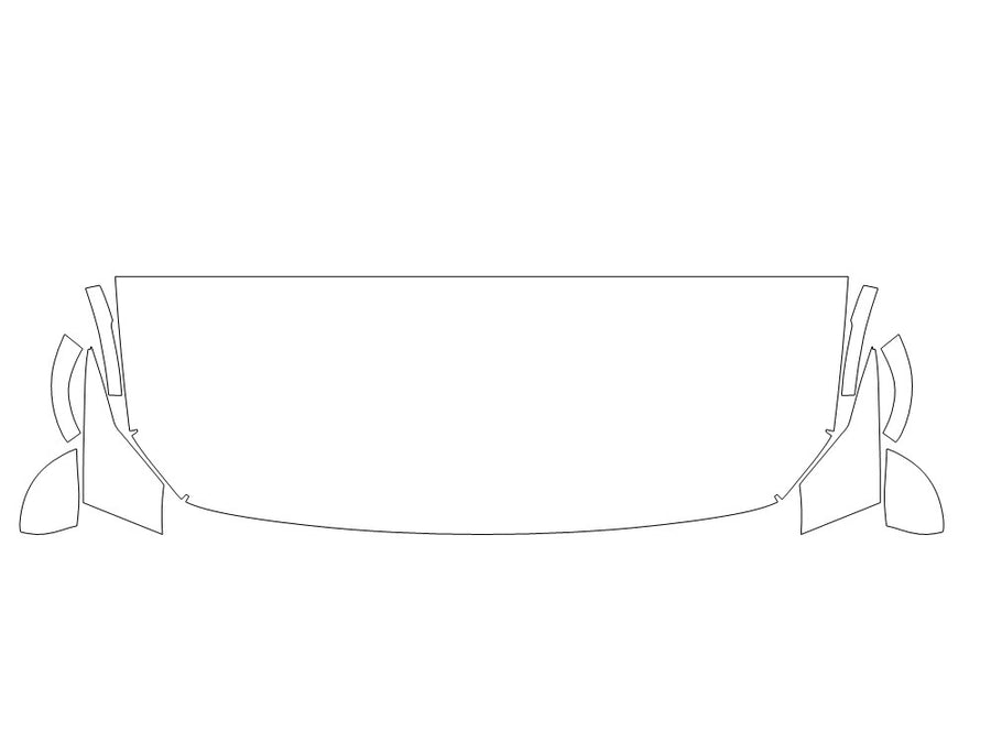 2 Avery Dennison Clear Bra Hood Precut PPF Diagram