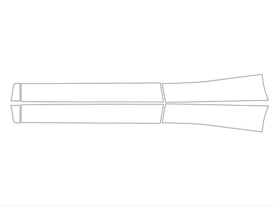 2 3M Clear Bra Door Cup Precut PPF Diagram