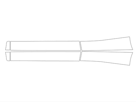 2 3M Clear Bra Door Cup Precut PPF Diagram