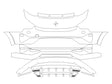 3 Avery Dennison Clear Bra Bumper Precut PPF Diagram