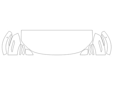3 3M Clear Bra Hood Precut PPF Diagram