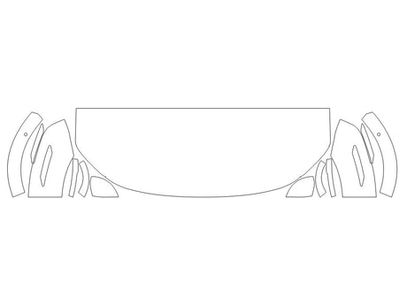 3 3M Clear Bra Hood Precut PPF Diagram