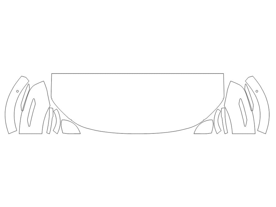 3 3M Clear Bra Hood Precut PPF Diagram