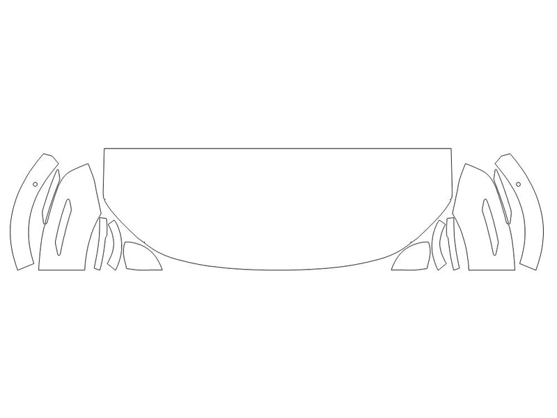 3 Avery Dennison Clear Bra Hood Precut PPF Diagram