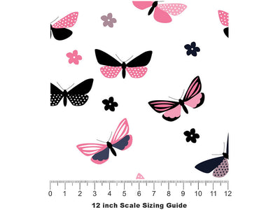 Polkadot Daisies Bug Vinyl Film Pattern Size 12 inch Scale~Rwraps Polkadot Daisies Bug Sizing Chart~2