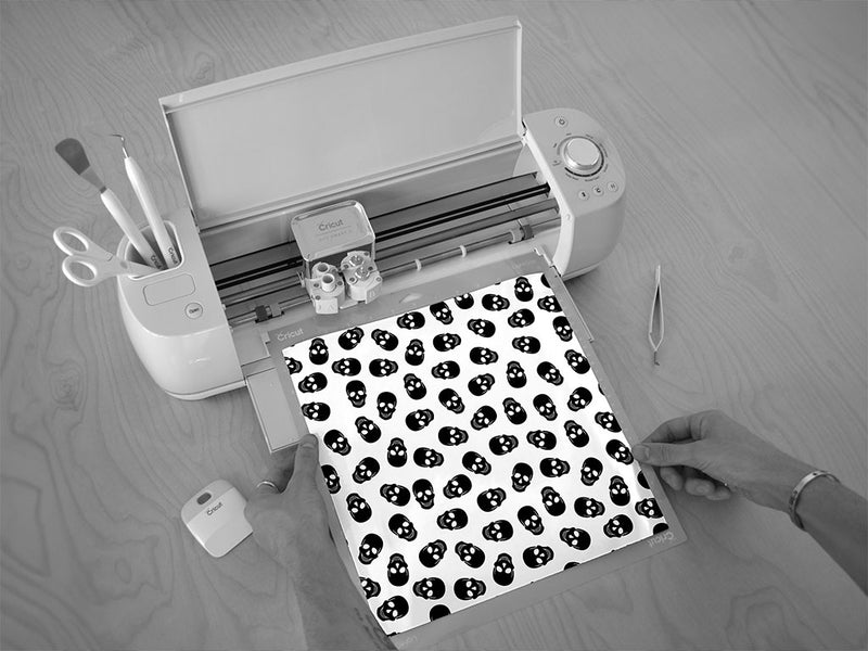 polkadot skulls skull and bones Cricut Compatible Vinyl