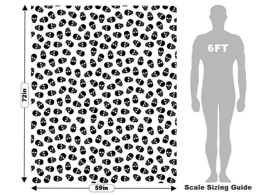 Polkadot Skulls Halloween Vehicle Wrap Scale~Rwraps Series 914 Polkadot Skulls Halloween Measurements~1