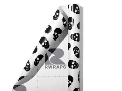Polkadot Skulls Halloween Wrap Film Sheets~Rwraps Series 914 Polkadot Skulls Halloween Scrolled Sheet~3