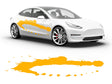 3M Sunflower Yellow Pollack Paint Splash Body Graphic~Full Side Auto Decal Kit~0