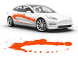 3M Bright Orange Pollack Paint Splash Body Graphic~Full Side Auto Decal Kit~0