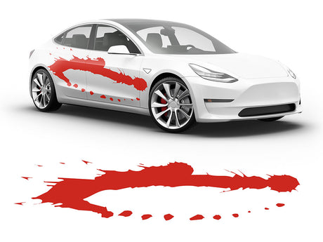 3M Light Red Pollack Paint Splash Body Graphic~Full Side Auto Decal Kit~0