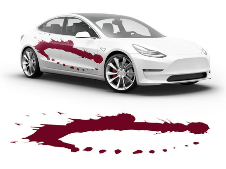 3M Burgundy Pollack Paint Splash Body Graphic~Full Side Auto Decal Kit~0