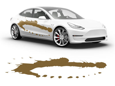 3M Gold Pollack Paint Splash Body Graphic~Full Side Auto Decal Kit~0