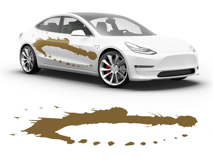 3M Gold Pollack Paint Splash Body Graphic~Full Side Auto Decal Kit~0