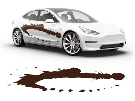 3M Brown Pollack Paint Splash Body Graphic~Full Side Auto Decal Kit~0