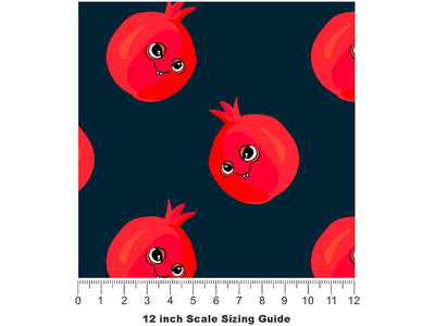 Pom Poms Fruit Vinyl Film Pattern Size 12 inch Scale~Rwraps Pom Poms Fruit Sizing Chart~2