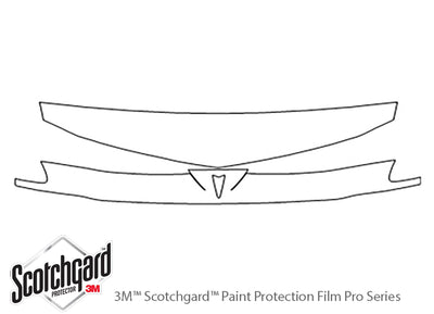 aztek 3M Clear Bra Hood Precut PPF Diagram