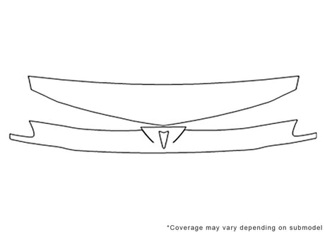 aztek Avery Dennison Clear Bra Hood Precut PPF Diagram