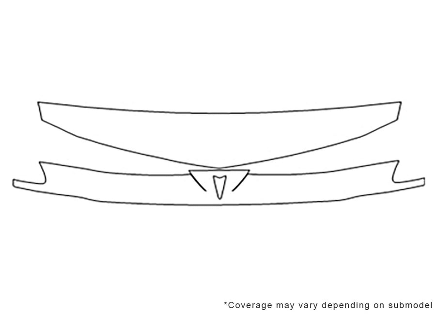 aztek Avery Dennison Clear Bra Hood Precut PPF Diagram