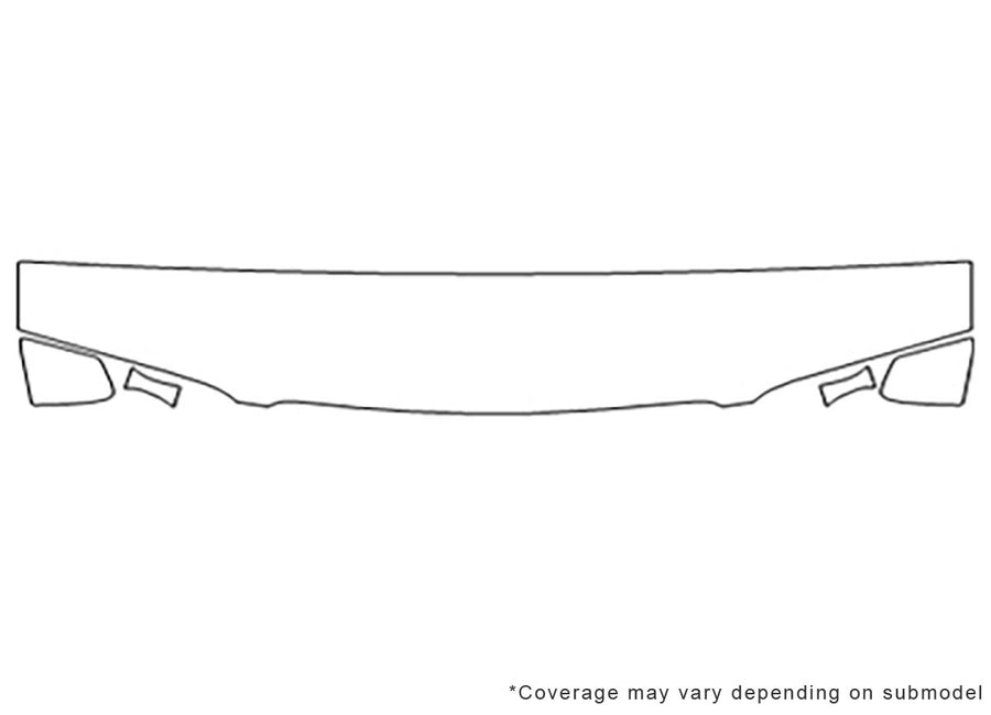 bonneville Avery Dennison Clear Bra Hood Precut PPF Diagram